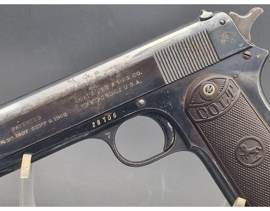 RARE PISTOLET COLT 1903 POCKET CALIBRE 38 RIMLESS de 1912 - USA XXè ...