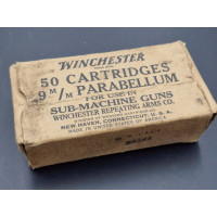 Militaria BOITE CARTON WW2 WINCHESTER 9MM PARABELLUM PARACHUTAGE UD M42 FRANCE 1944 {PRODUCT_REFERENCE} - 2