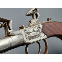 Armes de Poing PISTOLET SILEX DE GOUSSET DIT DE VOYAGE A BALLE FORCEE CALIBRE 11.5MM  NOCK LONDON - ROYAUME UNI XIXè {PRODUCT_RE