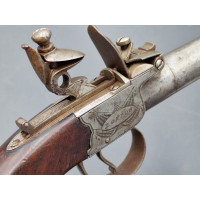 Armes de Poing PISTOLET SILEX DE GOUSSET DIT DE VOYAGE A BALLE FORCEE CALIBRE 11.5MM  NOCK LONDON - ROYAUME UNI XIXè {PRODUCT_RE