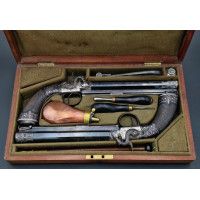 Armes de Poing COFFRET PAIRE   PISTOLETS DE DUEL   MORTIMER LONDON   CALIBRE 13.5mm  - GB XIXè {PRODUCT_REFERENCE} - 1