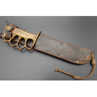 Militaria COUTEAU POIGNARD DE TRANCHEE US 1918 TRENCH KNIFE 3è RPIMa CEA - FRANCE INDOCHINE {PRODUCT_REFERENCE} - 1