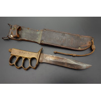 Militaria COUTEAU POIGNARD DE TRANCHEE US 1918 TRENCH KNIFE 3è RPIMa CEA - FRANCE INDOCHINE {PRODUCT_REFERENCE} - 2