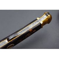 Coutellerie SUPERBE COUTEAU PLIANT ECAILLE ET OR A L'EFFIGIE DU SACRE DE L'EMPEREUR NAPOLEON III - FRANCE SECOND EMPIRE {PRODUCT