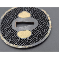 Art du Japon ANTIQUE TSUKA EN SHAKUDO MUMEI MOTIF SAYAGATA SWASTIKA - JAPON XIXè MEIJI {PRODUCT_REFERENCE} - 4