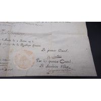 Souvenirs Historiques BREVET DE FUSIL D'HONNEUR AU CIROYEN BERIN JOSEPH POUR L'AFFAIRE D'ABOUKIR SIGNATURE NAPOLEON BONAPARTE - 