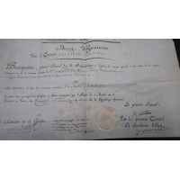 Souvenirs Historiques BREVET DE FUSIL D'HONNEUR AU CIROYEN BERIN JOSEPH POUR L'AFFAIRE D'ABOUKIR SIGNATURE NAPOLEON BONAPARTE - 