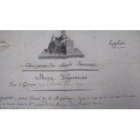 Souvenirs Historiques BREVET DE FUSIL D'HONNEUR AU CIROYEN BERIN JOSEPH POUR L'AFFAIRE D'ABOUKIR SIGNATURE NAPOLEON BONAPARTE - 