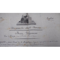 Souvenirs Historiques BREVET DE FUSIL D'HONNEUR POUR L'AFFAIRE D'ABOUKIR SIGNATURE NAPOLEON BONAPARTE - FRANCE PREMIER EMPIRE {P