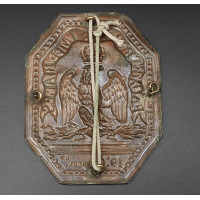 Militaria PLAQUE DE BAUDRIER EAUX ET FORETS IMPERIALES DE LA 19E CONSERVATION - FRANCE PREMIER EMPIRE {PRODUCT_REFERENCE} - 4