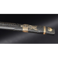 Art du Japon RARE KOZUKA SHAKUDO EN FORME DE CARQUOIS UTSUBO - JAPON PERIODE EDO (1615-1868) {PRODUCT_REFERENCE} - 4