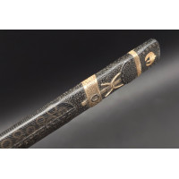 Art du Japon RARE KOZUKA SHAKUDO EN FORME DE CARQUOIS UTSUBO - JAPON PERIODE EDO (1615-1868) {PRODUCT_REFERENCE} - 5