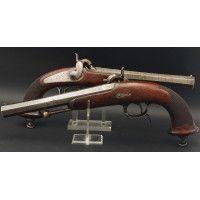 Armes de Poing PAIRE DE PISTOLETS OFFICIER MODELE 1833 MANUFACTURE NATIONALE CHATELLERAULT 1852 - FRANCE SECONDE REPUBLIQUE {PRO