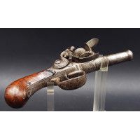 Armes de Poing PETIT PISTOLET SILEX A BALLE FORCEE DE VOYAGE OU DE GOUSSET  PAR PUIFORCAT A PARIS 1756-1775 - FRANCE XVIIIè {PRO