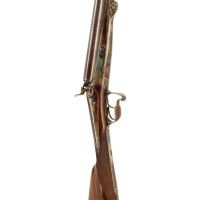 Armes Longues FLAMBANT  FUSIL JUXTA A CHIENS EXTERIEUR DE  JEROME FLACHAT SAINT ETIENNE 1819-1877  CALIBRE 24/65  70CM 3/4 FULL 