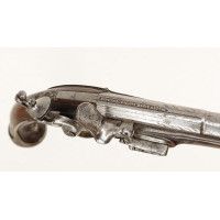 Armes de Poing LONG PISTOLET A SILEX ITALIEN DE BERNARDINO POUR L'EXPORT MONTURE ARGENT {PRODUCT_REFERENCE} - 14