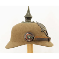 Militaria CASQUE A POINTE ERSATZ TROUPE D'INFANTERIE PRUSSIEN MODELE 1914 FEUTRE FELGRAU - ALLEMAGNE WW1 {PRODUCT_REFERENCE} - 7