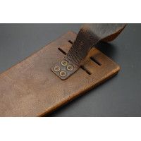 Militaria PLANCHETTE DE CROSSE MILITAIRE POUR PISTOLET LUGER ARTILLERIE  AVEC SANGLES CUIR - ALLEMAGNE PREMIERE GUERRE MONDIALE 