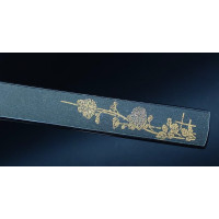 Art du Japon KOZUKA SHAKUDO NANAKO PIVOINE OR - JAPON EDO PERIODE {PRODUCT_REFERENCE} - 3