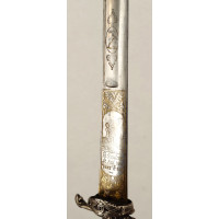 Chasse FINE DAGUE DE VENERIE CHASSE ROYALE EN ARGENT DATE 1749 LA PRUDENCE SE FAIT VOIR DANS LE VIN - FRANCE ANCIENNE MONARCHIE 