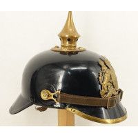 Militaria CASQUE A POINTE BAVAROIS TROUPE  FABRICATION BING A.G. 1914 EN TOLE D'ACIER - ALLEMAGNE WW1 {PRODUCT_REFERENCE} - 8