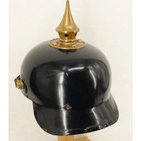 Militaria CASQUE A POINTE BAVAROIS TROUPE  FABRICATION BING A.G. 1914 EN TOLE D'ACIER - ALLEMAGNE WW1 {PRODUCT_REFERENCE} - 9