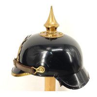 Militaria CASQUE A POINTE BAVAROIS TROUPE  FABRICATION BING A.G. 1914 EN TOLE D'ACIER - ALLEMAGNE WW1 {PRODUCT_REFERENCE} - 10