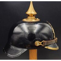 Militaria CASQUE A POINTE BAVAROIS TROUPE  FABRICATION BING A.G. 1914 EN TOLE D'ACIER - ALLEMAGNE WW1 {PRODUCT_REFERENCE} - 3