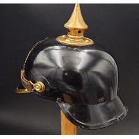 Militaria CASQUE A POINTE BAVAROIS TROUPE  FABRICATION BING A.G. 1914 EN TOLE D'ACIER - ALLEMAGNE WW1 {PRODUCT_REFERENCE} - 4