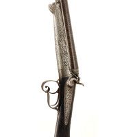 Armes Longues FUSIL DE CHASSE A PERCUSSION CENTRALE CANON DAMAS  ARTISAN STEPHANOIS  CALIBRE 24/65 72.5CM   -  FRANCE XIXè {PROD