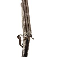 Armes Longues FUSIL DE CHASSE A PERCUSSION CENTRALE CANON DAMAS  ARTISAN STEPHANOIS  CALIBRE 24/65 72.5CM   -  FRANCE XIXè {PROD