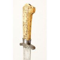 Armes Blanches LONGUE DAGUE DE CHASSE / VENERIE FRANCE XVIIIè POIGNEE SCULPTE {PRODUCT_REFERENCE} - 5