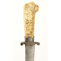 Armes Blanches LONGUE DAGUE DE CHASSE / VENERIE FRANCE XVIIIè POIGNEE SCULPTE {PRODUCT_REFERENCE} - 6