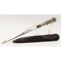 Coutellerie COUTEAU STYLET TYPE CORSE  KNIFE CUCHILLO GAUCHO ARGENTIN EN ARGENT ET VERMEIL  XIXè {PRODUCT_REFERENCE} - 1