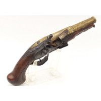 Armes de Poing PISTOLET A SILEX D'OFFICIER DE MARINE EPOQUE LOUIS XV PAR CRAMON A ST ANDRE DE CUBZAC (BORDEAUX) 1770 - FRANCE XV