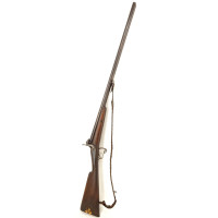 Armes Longues FUSIL DE CHASSE ARTISAN INITIALEMENT A PERCUSSION TRANSFORME EN CALIBRE 16 A BROCHE  80CM DEMI FULL - FRANCE XIXè 