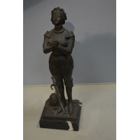 ANTIQUITES BRONZE Jeanne D'Arc signé NOEE {PRODUCT_REFERENCE} - 1