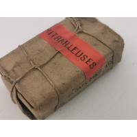 Cartouches classées PAQUET MUNITIONS DE GUERRE 8mm LEBEL MITRAILLEUSE HOTCHKISS 6 CARTOUCHES modèle 1886 D de 1915  - WW1 France